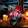 thumbnail image 1 of HOZADOIE Courtyard Pendant Home Decor Halloween Skeleton Prop Human Full Size Skull Hand Garden Model Decor, 1 of 6