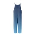 thumbnail image 5 of Combinaisons Décontractées Sans Manches pour Femmes, Bretelles Spaghetti, Coupe Ample, Barboteuse de Plage, Jambes Larges, Pantalon Long, Tenues avec Poches, 5 of 5