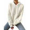 thumbnail image 3 of Womens Hoodies Oversized Hooded Sweatshirt Casual Long Sleeve Drawstring Pullover Tops Apricot Color 4XL, 3 of 7