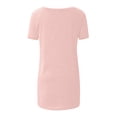thumbnail image 5 of Haut T-shirt Blouse d'Été pour Femmes Uni à Col Rond, Coupe Ample, Manches Courtes, 5 of 5