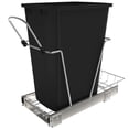 thumbnail image 1 of Rev-A-Shelf S Single 35-Qt Kitchen Cabinet Pullout Waste Container, Black, 1 of 9