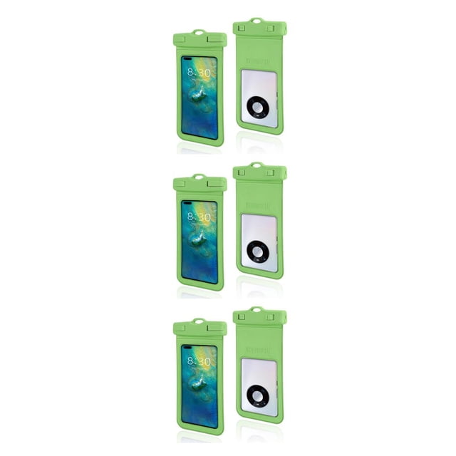 Transemion Waterproof Phone Pouch Diving Dry Bag Universal Cellphone Document Case Green 3Set