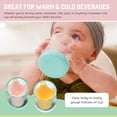 thumbnail image 2 of Melii Double-Walled Bear Cups - Blue and Mint - 2 Pack - for Toddlers, 2 of 6