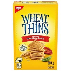 Wheat Thins Sundried Tomato et des crackers de basilic