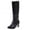 Black, variant on Zhanying Knee High Boots For Women Ladies Fashion Casual Leather PU Round Toe Chunky Block Mid Heels Dress Pump Knee Length Boots Dressy Mid Calf Riding Tall Boots for Wedding Party
