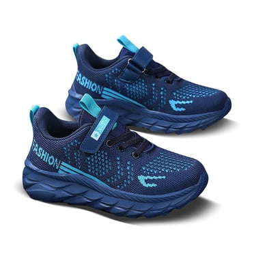 REDARER Espadrilles à Enfiler pour Enfants - Chaussures de Sport en Maille Respirante pour Garçons et Filles, Chaussures de Tennis et de Course Légères pour Jeu Actif Intérieur Extérieur, Couleur : Navy, Taille : 8-9