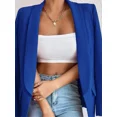 thumbnail image 3 of Women's Office Lightweight Loose Fit Solid Color Blazer Notch Collar Long Sleeve, 3 of 9