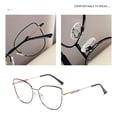 thumbnail image 2 of Lunettes Œil de Chat Monture en Métal Lunettes de Mode pour Femmes✨ Bleu e Anti U5G3, 2 of 8