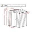 thumbnail image 3 of Arrow Select Steel Storage Shed, 6x5, Gris anthracite, 3 of 6