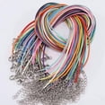 thumbnail image 2 of JUNWELL 10Pcs Leather Wax String Lobster Clasp Chain Pendant Necklace Rope Cords DIY 2MM-coffee-2mm, 2 of 9