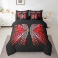 thumbnail image 2 of Erosebridal Abstract Butterfly Bedding Sets Full Size, Geometry Lines Comforter Sets with Sheets, Reversible 7pcs, 2 of 5