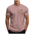 thumbnail image 2 of Styesk T-Shirts pour Homme Mode Décontractée Hommes T-shirt de Sport Imprimé Manches Courtes Col Rond Chemisiers Chemises, 2 of 5