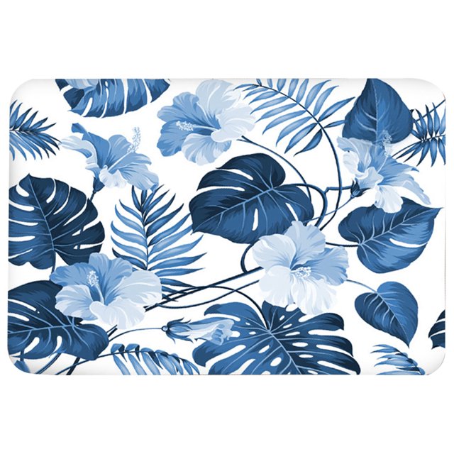 Floor Mat Absorbent Non-slip Flannel Plant Bath Mat Door Mat for Bathroom