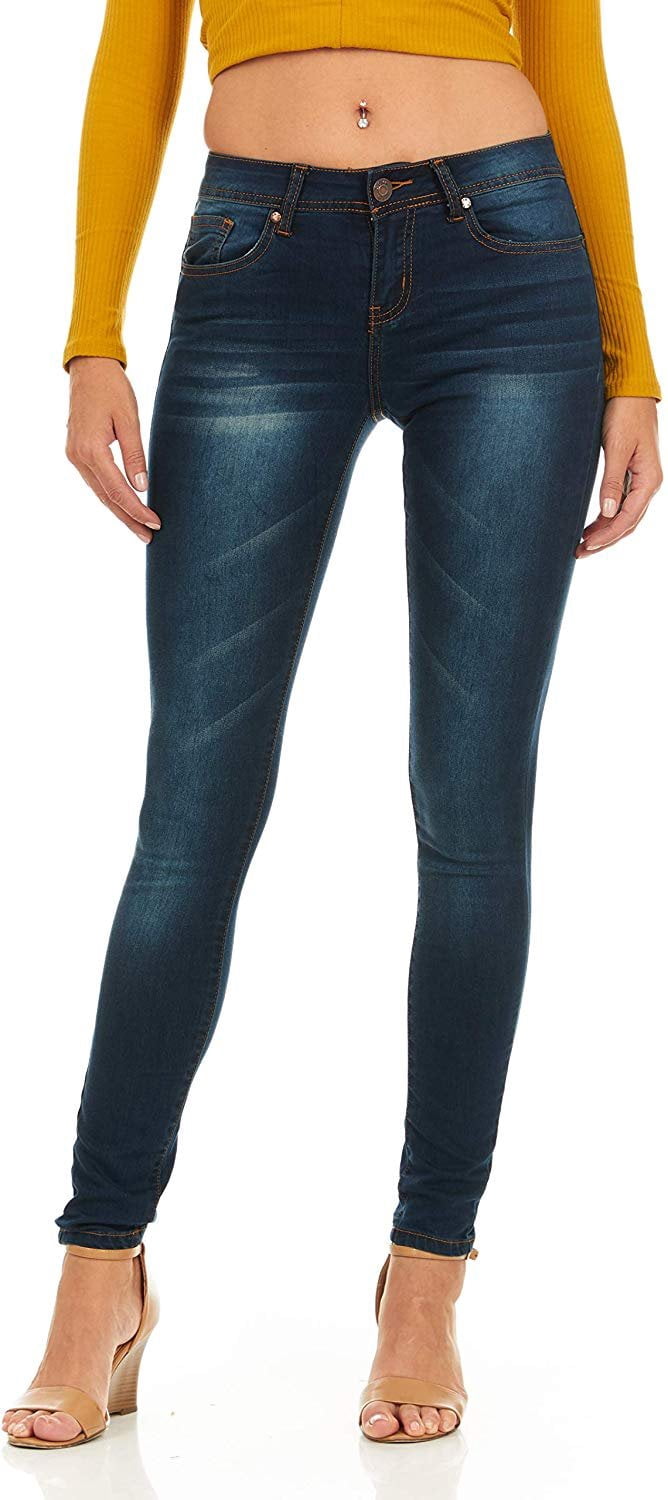 Cover Girl Jeans juniors plus size Perfect Mid Rise Comfy Skinny Jeans khaki black or blue