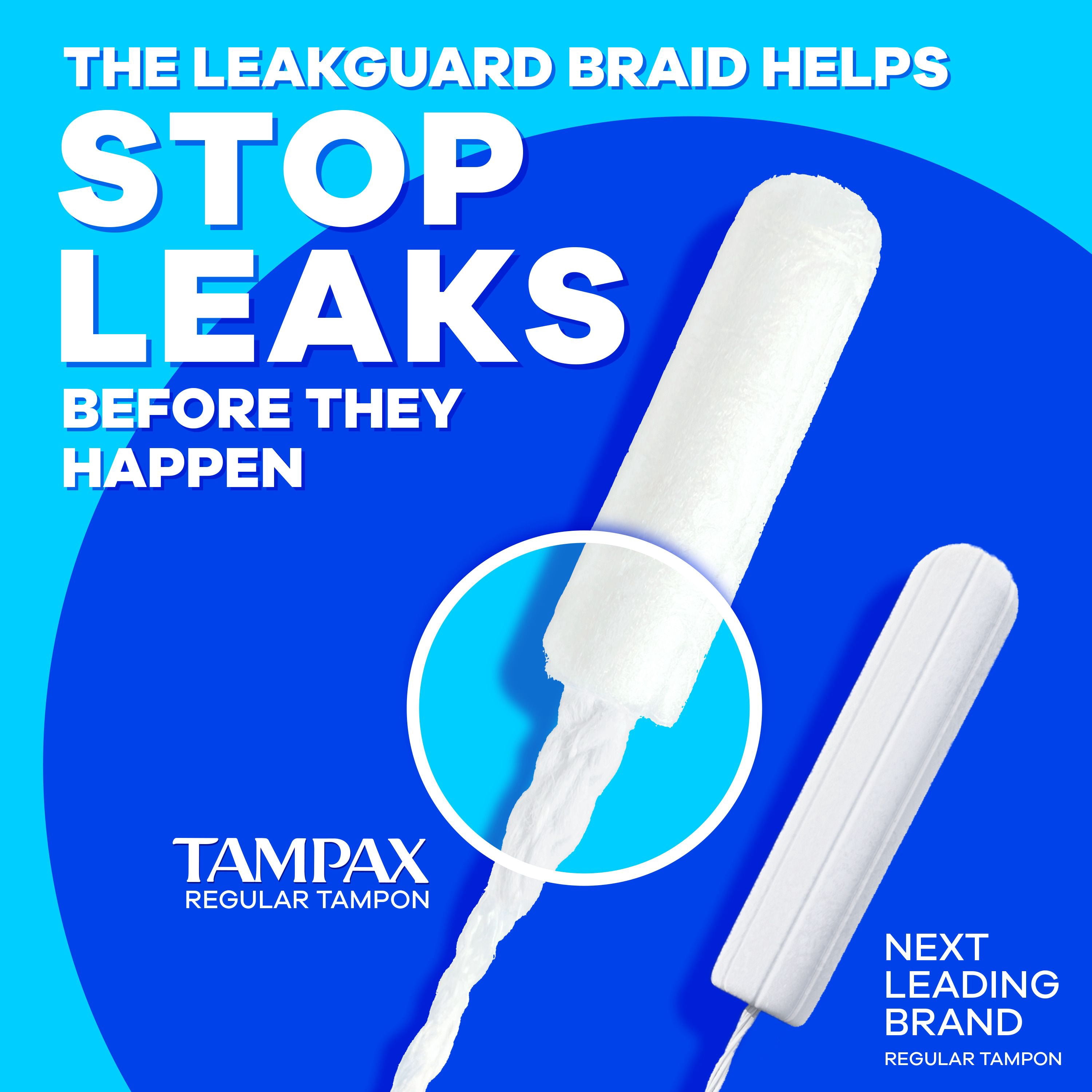 Tampax Pearl Tampons, with LeakGuard Braid, Super Absorbency, Unscented