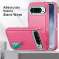 thumbnail image 3 of for Google Pixel 9 Pro Case, Google Pixel 9 Pro Phone Case with Built in Kickstand, Shockproof/Dustproof/Drop Proof Heavy Duty Military-Grade Rugged Protective Cover for Google Pixel 9 Pro,Rose Red, 3 of 9