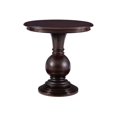 thumbnail image 3 of Linon Amelia Round Accent Table Pedestal Base 26.5" High in Espresso Wood, 3 of 10