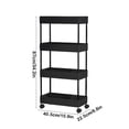 thumbnail image 3 of Fesfesfes 4 Tier Slim Rolling Storage Cart Bathroom Organizer Laundry Utility Cart Mobile Shelving Unit Multi Purpose Kitchen Narrow Places, 3 of 5