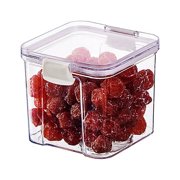 Wuztai Airtight Food Storage Containers, Plastic Kitchen Storage Jars with Transparent Buckle Lids, Dry Food Storage Containers for Flour Grains Barley Nuts Candy Snacks