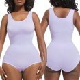 thumbnail image 3 of Dealovy Justaucorps pour Femmes Combinaison Sans Manches Col Rond Entraînement Sans Coutures Gaine 1 Pce Couche de Base Ensembles, 3 of 3