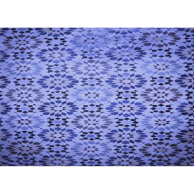 Ahgly Tapis Rectangulaire Lavable en Machine Intérieur Transitionnel Bleu Denim, 4 Pieds x 6 Pieds