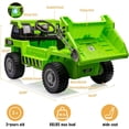 thumbnail image 3 of Kids Ride-on Dump Truck with Remote Control, 2-Speed Electric Toy Car, Shovel, Music for Outdoor Play, 3 of 10