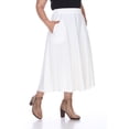thumbnail image 2 of White Mark Jupe Midi Évasée Tasmin pour Femmes, 2 of 5