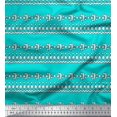 thumbnail image 1 of Soimoi Modal Satin Fabric Floral & Flying Swan Block Print Fabric by The Yard 42 Inch Wide, 1 of 3