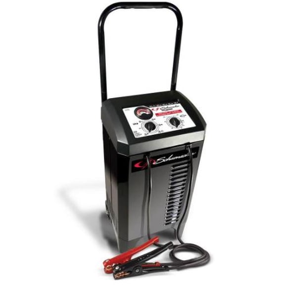 Schumacher Battery Charger SC1445 BUILT4CHARGING; For 6 Or 12 Volt Batteries; Manual Battery Charger; 120 Volt Power Supply; 250 Amp Engine Start Current; 25/50 AMP Boost Current