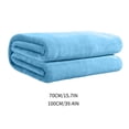 thumbnail image 3 of Solid Color Double Sided Flannel Blanket for All Seasons - Soft Lightweight Breathable Office Nap and Summer Conditioning - Versatile Home Camping Sofa Decor, 3 of 8
