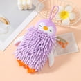 thumbnail image 2 of Bathroom Products Microfiber Hand Towels with Hanging Loop Featuring Cute Cartoon Animal Design for Quick Drying in Kitchen and Bathroom, 2 of 4