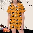 thumbnail image 2 of WEAIXIMIUNG Children's Leisure Printed Button Collar Short Sleeved Top Shorts Pajama Set 8-9 Years, 2 of 4