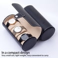 thumbnail image 3 of Watch Roll Case PU Leather Protection Organizing Box Bracelet Display Storage Pocket Jewelry Hand Chain Protection Show Organizer Box Men Women Black, 3 of 9