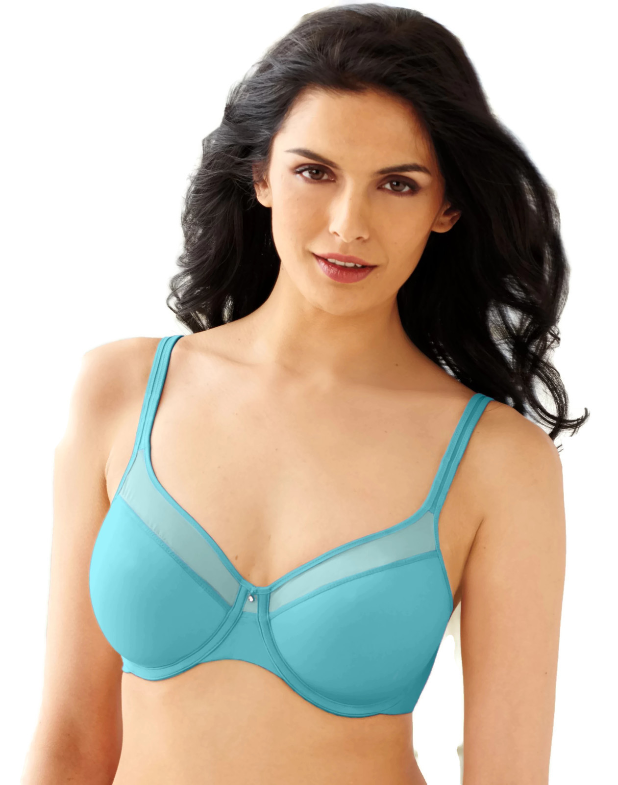 Bali Womens One Smooth U Ultra Light Illusion Neckline Underwire Bra, 34D