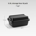 thumbnail image 1 of 0.9L Black Portable Mini Storage Organizer with Removable Lid – Durable, Easy-Clean Container for Camping, Barbecue Tools, Condiment Bottles & Small Items – Indoor/Outdoor Versatile Desk/Tabletop, 1 of 6