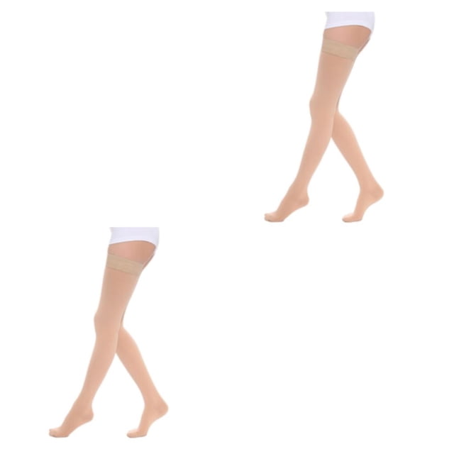 Baohd Soft And Stretchy Compression Stockings Fashionable And Comfortable Toe wrapping - skin L 2Set