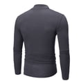 thumbnail image 3 of CEHVOM Chemise de Base Ajustée Extensible Unie à Col Mi-Haut à Manches Longues pour Homme Vente, 3 of 6