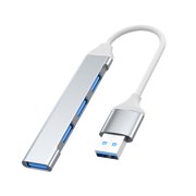 Mini USB Hub Extensions, 4 Port USB , USB Adapter Station, Ultra Slim Portable Data Hub, USB Splitter Aluminum