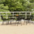 thumbnail image 1 of vidaXL 7 Piece Garden Dining Set Black Poly Rattan, 1 of 5