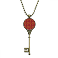 thumbnail image 1 of Thaïlande en Rouge Motif Décoratif Collier Porte-Clés Pendentif Plateau Chaîne Ornée, 1 of 3