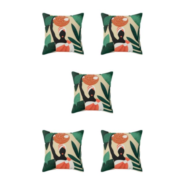 maskred Soft And Durable Throw Pillows Covers Are Easy To Clean And Fit Home Decoration W0134-12 5Set