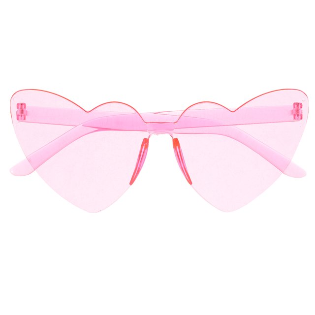 MOVTOTOP Pink Heart Shaped Sunglasses for Bachelorette Party Decoration Lightweight and Durable PC Material