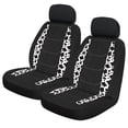 thumbnail image 2 of Auto Drive 2-Piece Black-White Cow Print Seat Covers, 2 of 6