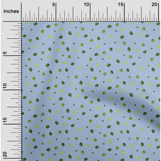 oneOone Organic Cotton Poplin Twill Fabric Lemon Vegetable Printed Craft Fabric BTY 42 Inch Wide
