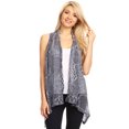 thumbnail image 1 of Womens Sleeveless Open Front Crochet Shawl Cardigan Bikini Cover Up, 1 of 5