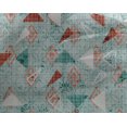 thumbnail image 4 of oneOone Georgette Viscose Sky Blue Fabric Texture & Triangle Geometric Craft Projects Decor Fabric Printed By The Yard 42 Inch Wide, 4 of 4