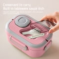 thumbnail image 3 of EGNMCR Kitchen Gadgets, Small Stainless Steel Insulated Lunch Box, Bento Box For School And Work, Outdoor Lunch Camping Portable Lunch Box, Layered, Compartmentalized Lunch Boxes （Brin lunch boxes, 3 of 7