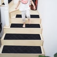 thumbnail image 4 of Non-Slip Carpet Stair Treads 30x8in | Slip Resistant Indoor Rug Runner | Reusable | Washable Polyester | Coffee Beige | Secure Grip for Elders & Pets | Easy Install | Quiet Soft Layer, 4 of 6