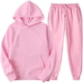 thumbnail image 1 of Mrat Women's Tracksuits Sets Jogging Sweatsuits Set Soft Sports Sweat Suits Pants Sweatshirt Set Hooded Set Ladies Athletic Jackets M, 1 of 1