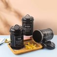 thumbnail image 4 of yuksok Metal Kitchen Canister Set coffee and tea Sugar Storage Jars Containers for A Black, 4 of 9